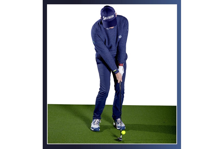 Mark Crossfield demonstrates how to develop a trailing-edge motion in your golf chip shots.