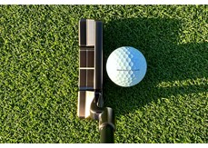 The Toulon San Diego putter presented with a ball